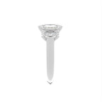 18K Trilogy Diamond Engagement Ring — SIDE