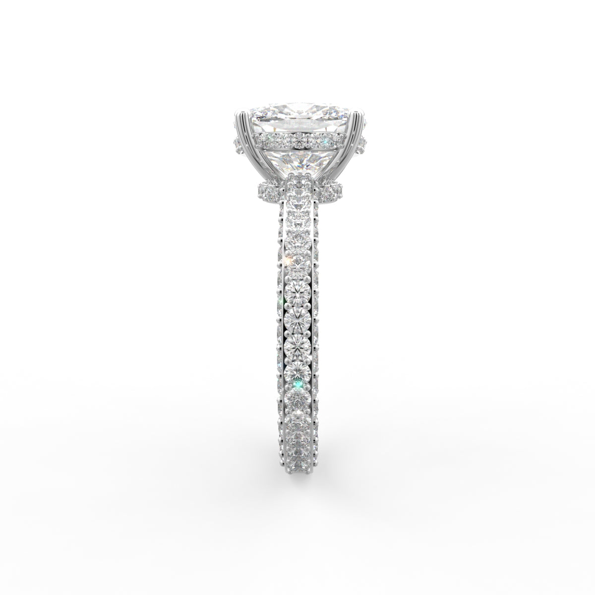 vimg:FJ5297|vimg:FJ5268|vimg:FJ5270|18K Solitaire Round Diamond Ring — SIDE