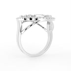 18K White Gold Bespoke Baguette Diamond Ring — 3D VIEW