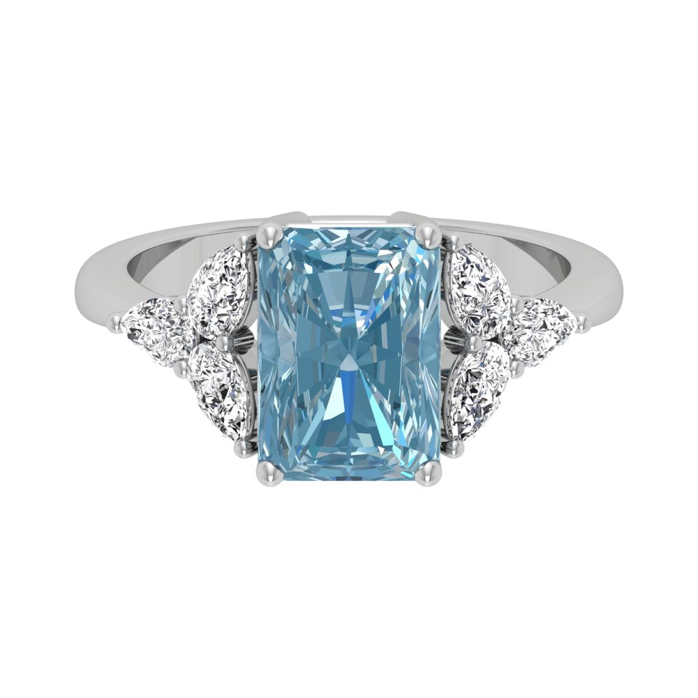 vimg:Z00249|18K Radiant Diamond Engagement Ring — TOP
