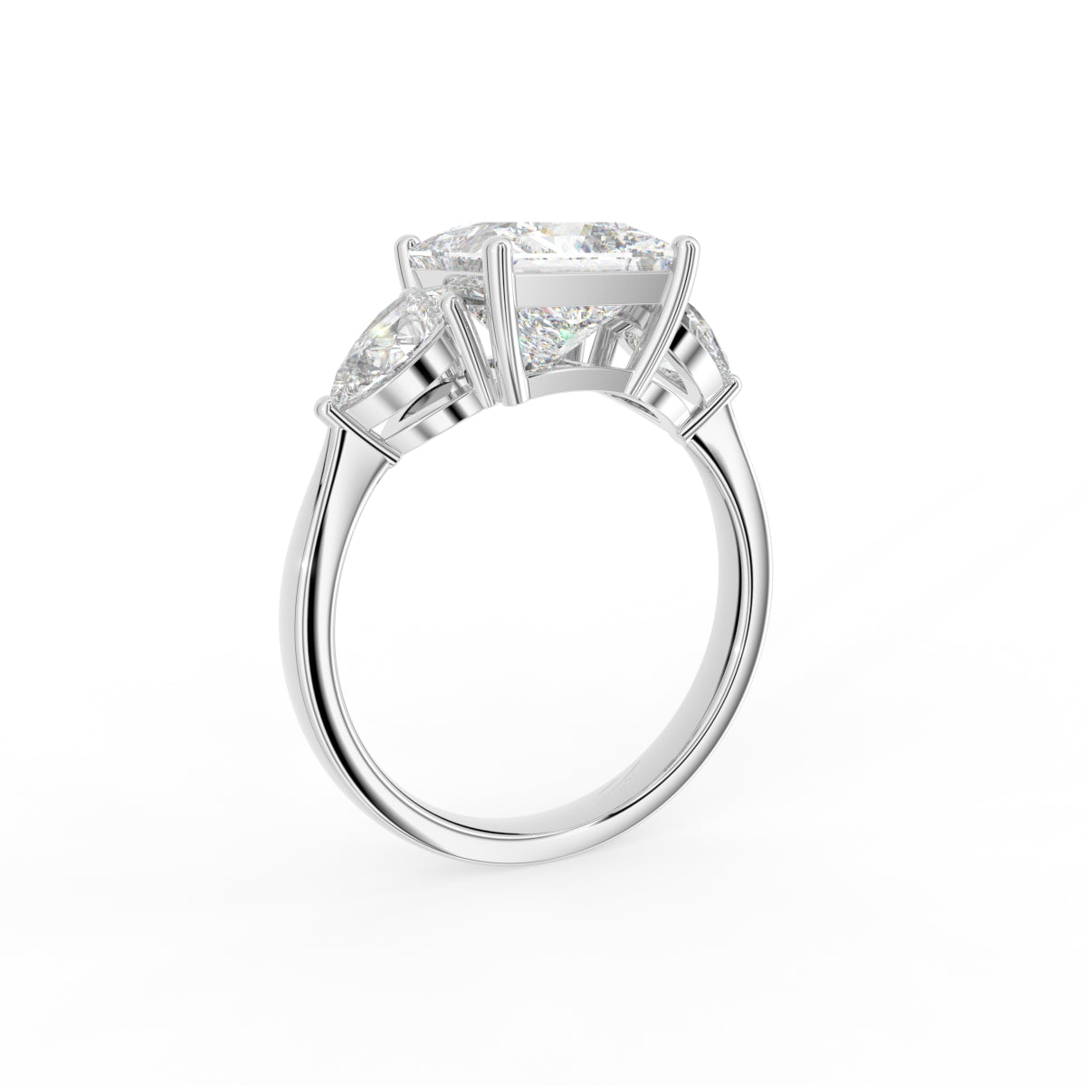 18K Trilogy Diamond Ring — 3D VIEW