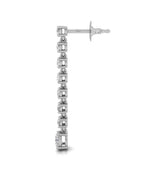 18K Round Pear Drop Diamond Earrings — SIDE VIEW