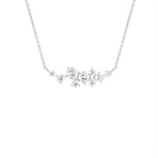 18K Geometric Cluster Round Diamond Pendant — FRONT