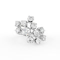 18K White Gold Round Diamond Cocktail Ring — TOP