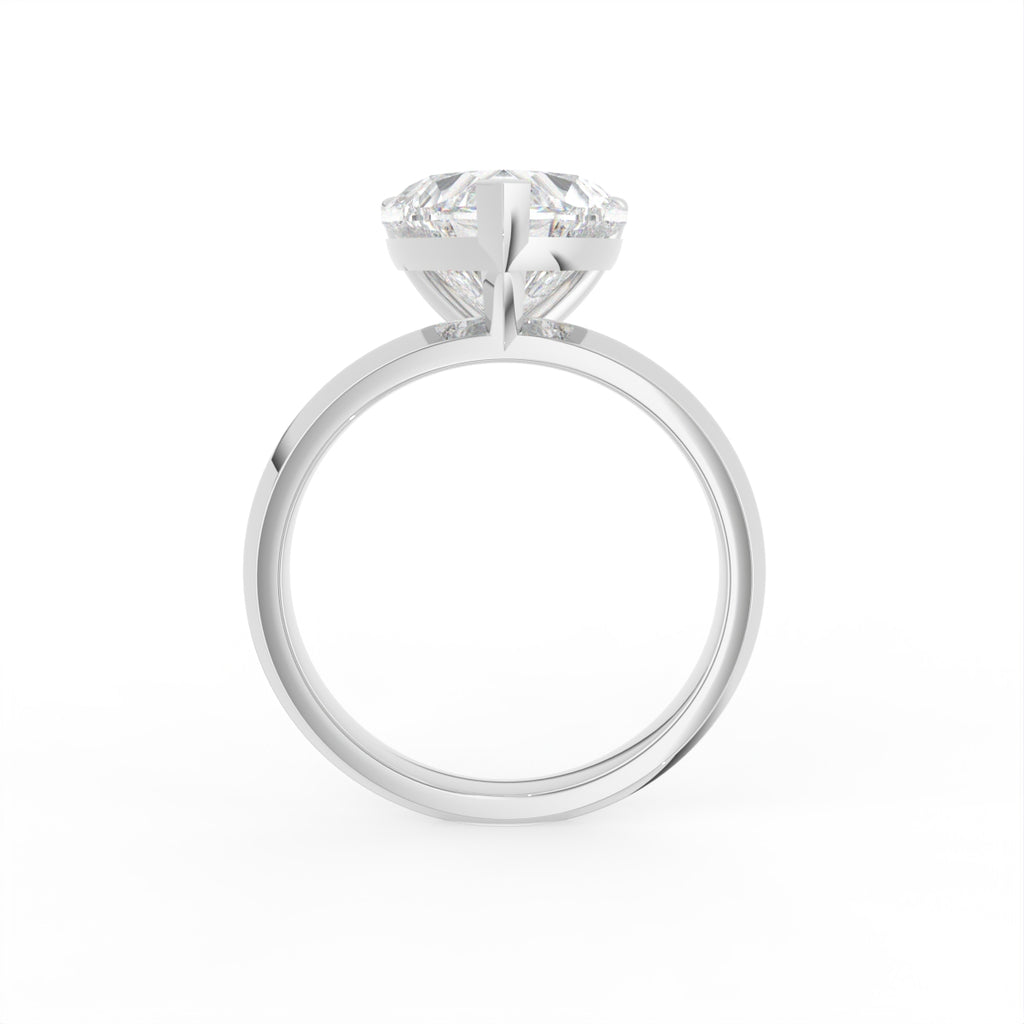 18K Solitaire Diamond Ring — FRONT
