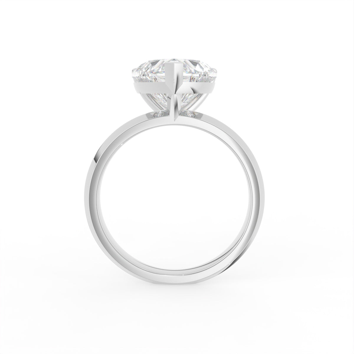 18K Solitaire Diamond Ring — FRONT