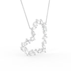 vimg:FJ4806|vimg:FJ4807|14K White Gold Heart Marquise Diamond Pendant — 3D VIEW