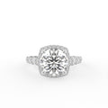 18K Shoulder Set Diamond Ring — TOP