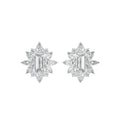 18K Marquise Diamond Stud Earrings — TOP