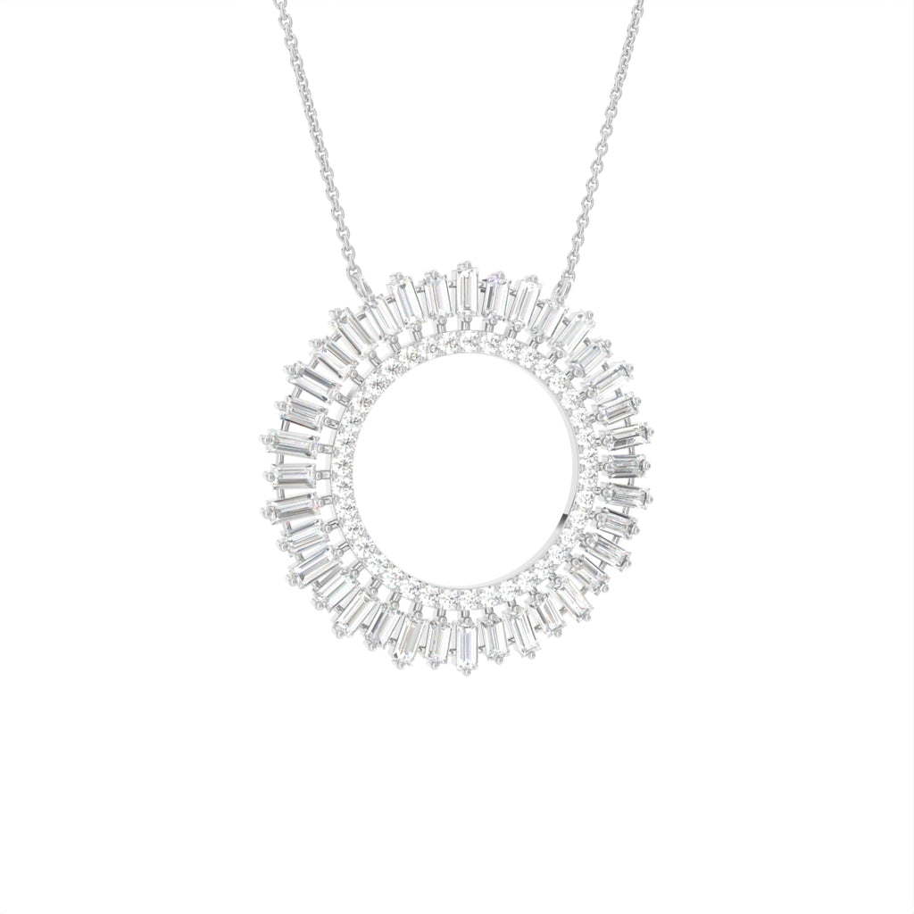 18K Abstract Diamond Pendant — 3D VIEW
