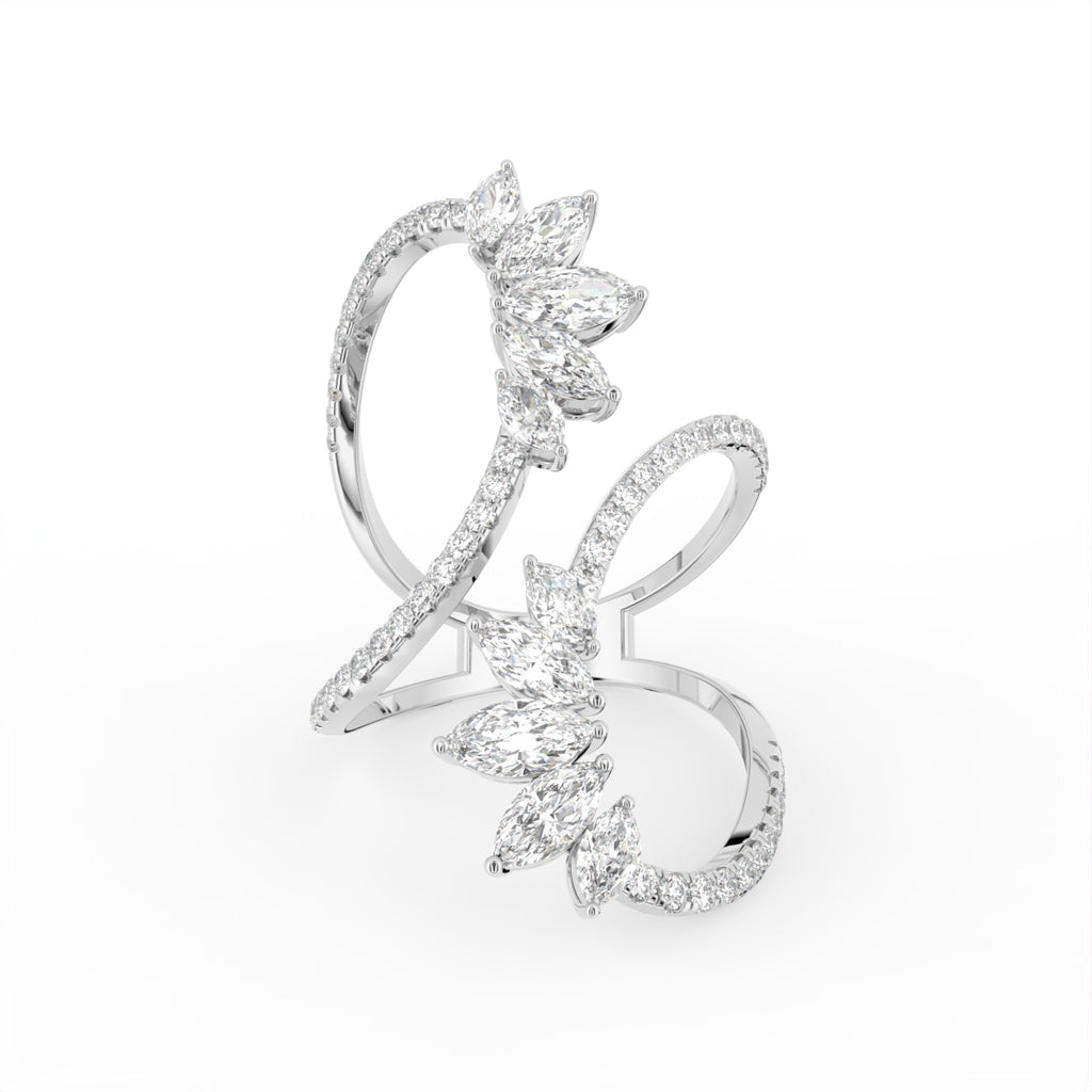 18K White Gold Bespoke Diamond Ring — TOP