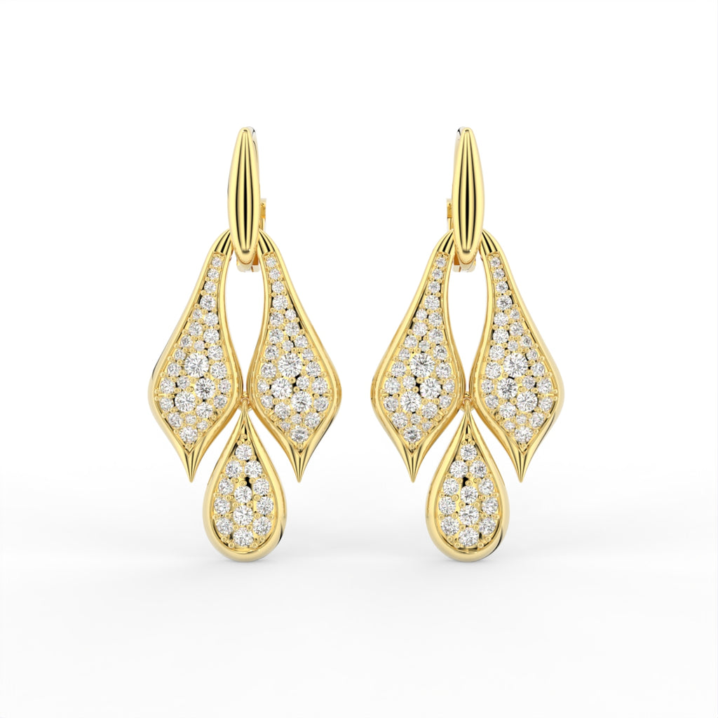 Sterling Silver Diamond Earrings — TOP