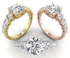 18K Bespoke Solitaire Diamond Engagement Ring — 3 COLOR
