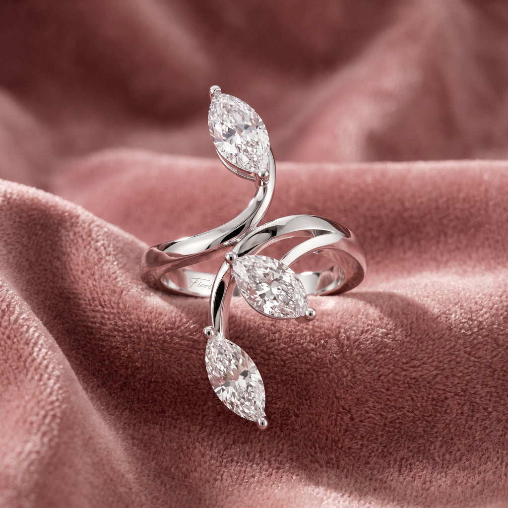 18K Bespoke Marquise Diamond Ring — AI cloth, in-house