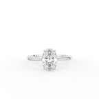 18K Solitaire Diamond Engagement Ring — TOP