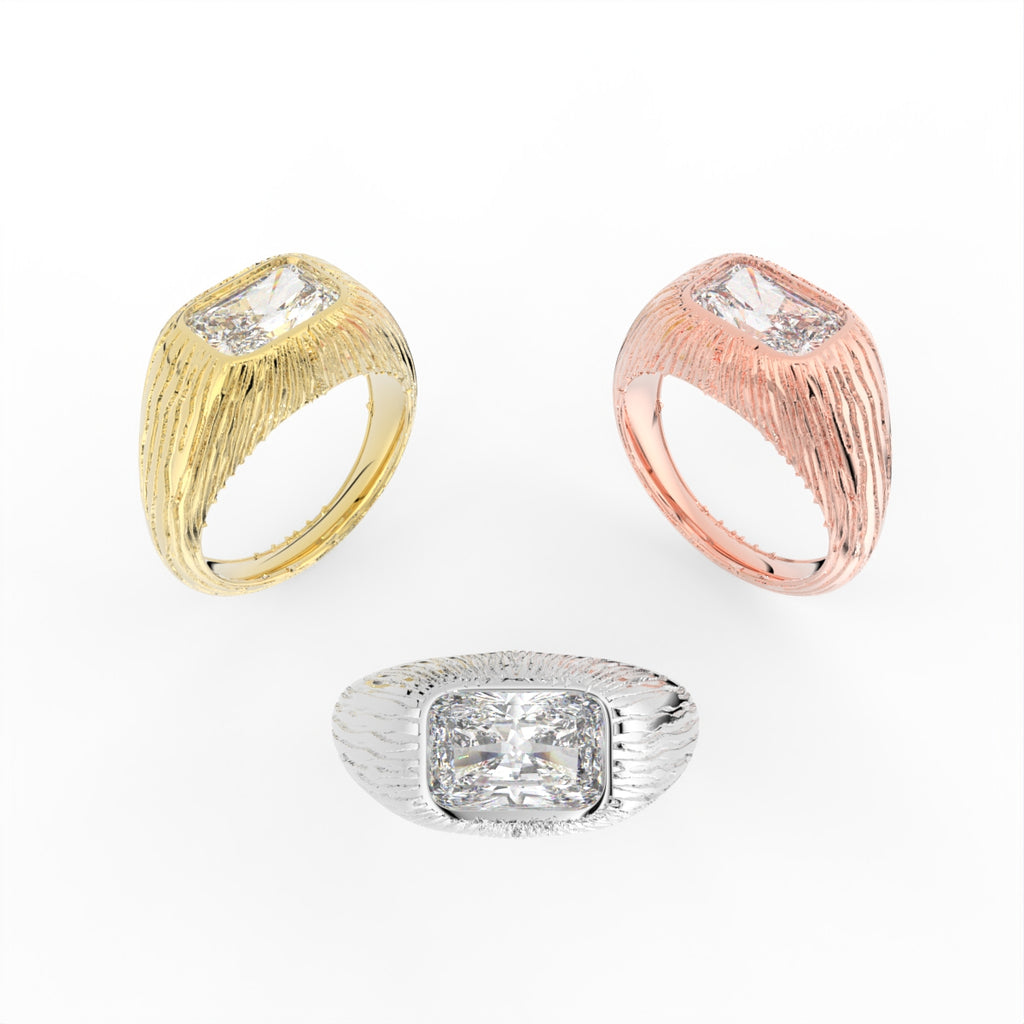 Sterling Silver Diamond Ring — 3 COLOR