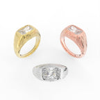 Sterling Silver Diamond Ring — 3 COLOR