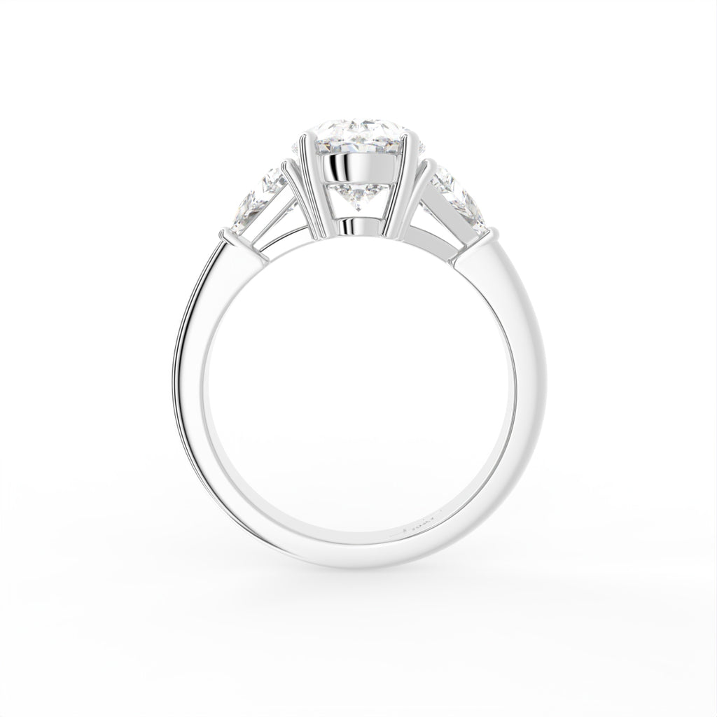 vimg:FJ6880|18K Trilogy Oval Diamond Ring — FRONT