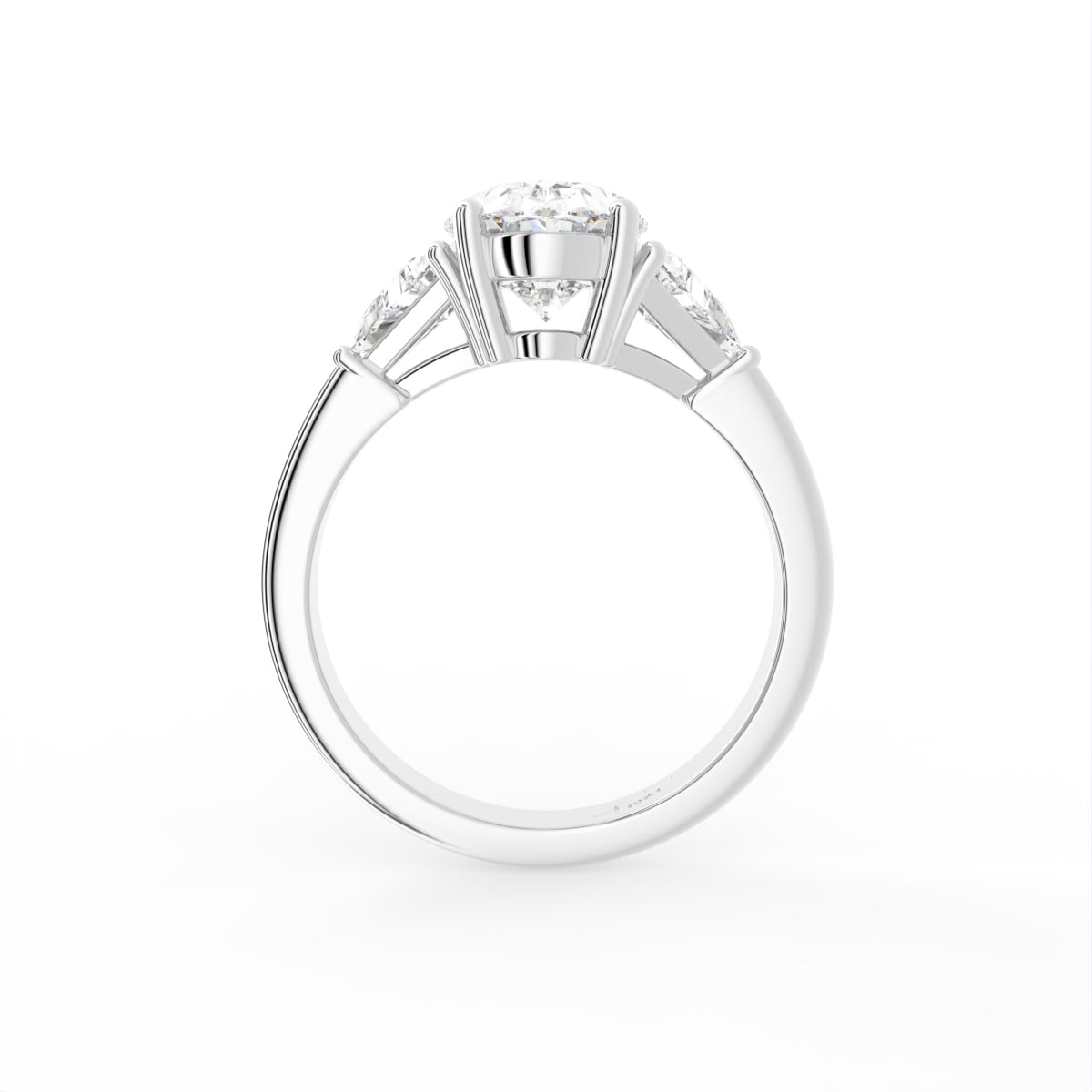 vimg:FJ6880|18K Trilogy Oval Diamond Ring — FRONT