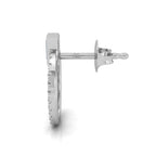 18K Round Diamond Hoop Earrings — SIDE VIEW