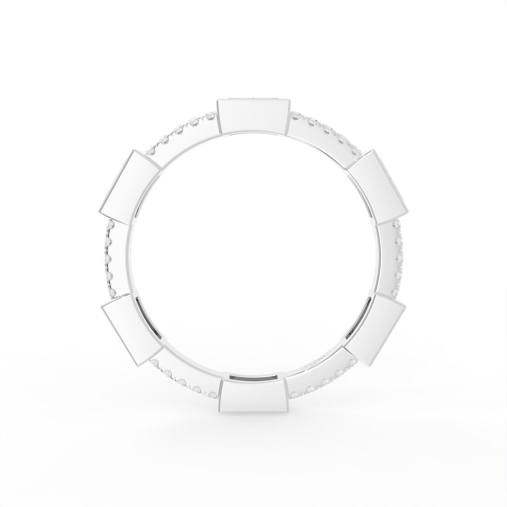 18K Eternity Baguette Diamond Ring — FRONT