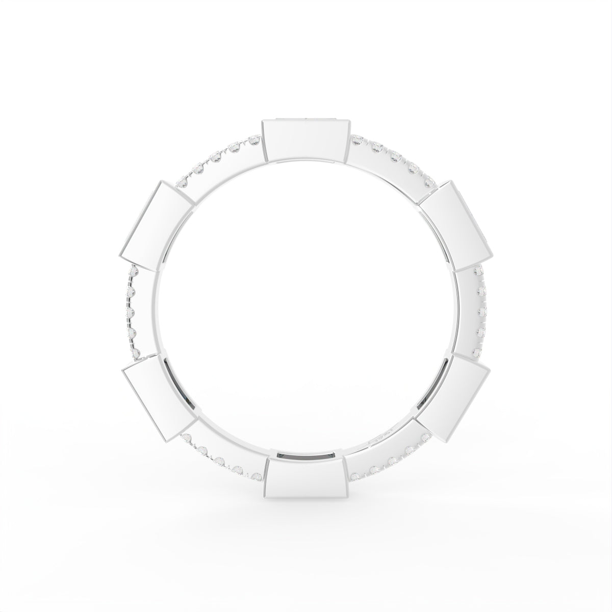 18K Eternity Baguette Diamond Ring — FRONT