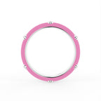 vimg:FJ2967|vimg:FJ3043|vimg:FJ3044|18K White Gold Round Diamond Stackable Ring — FRONT