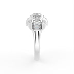 18K Bespoke Baguette Diamond Ring — SIDE