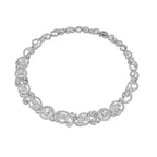 18K Round Brilliant Tennis Diamond Necklace — 3D VIEW