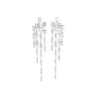 18K Baguette Diamond Drop Earrings — 3D VIEW