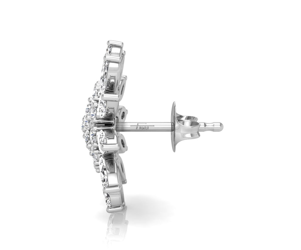 18K Bespoke Diamond Earrings — SIDE VIEW