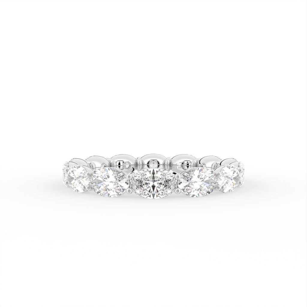 18K Oval Eternity Diamond Ring — TOP