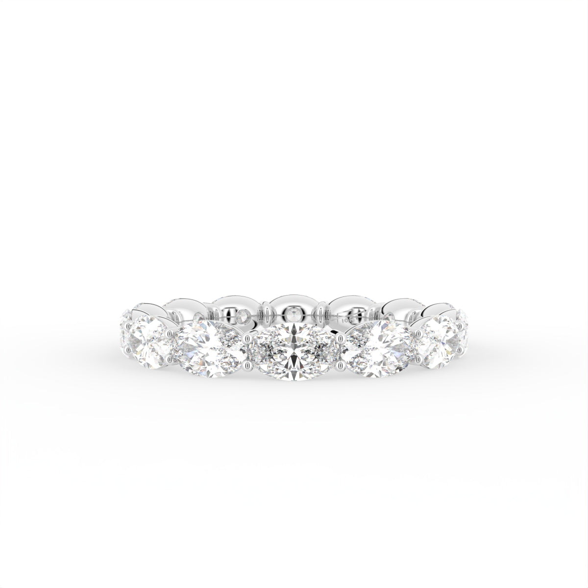 18K Oval Eternity Diamond Ring — TOP