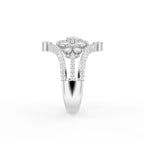 18K Bespoke Openwork Diamond Ring — SIDE