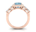 vimg:Z00222|18K Bespoke Emerald Cut Diamond Engagement Ring — FRONT