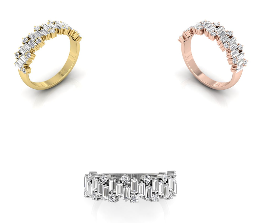 18K Eternity Diamond Ring — 3 COLOR