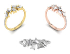18K Baguette Diamond Ring — 3 COLOR