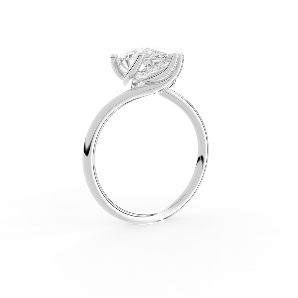 vimg:FJ6336|vimg:FJ6337|vimg:FJ6338|18K Solitaire Pear Diamond Ring — 3D VIEW