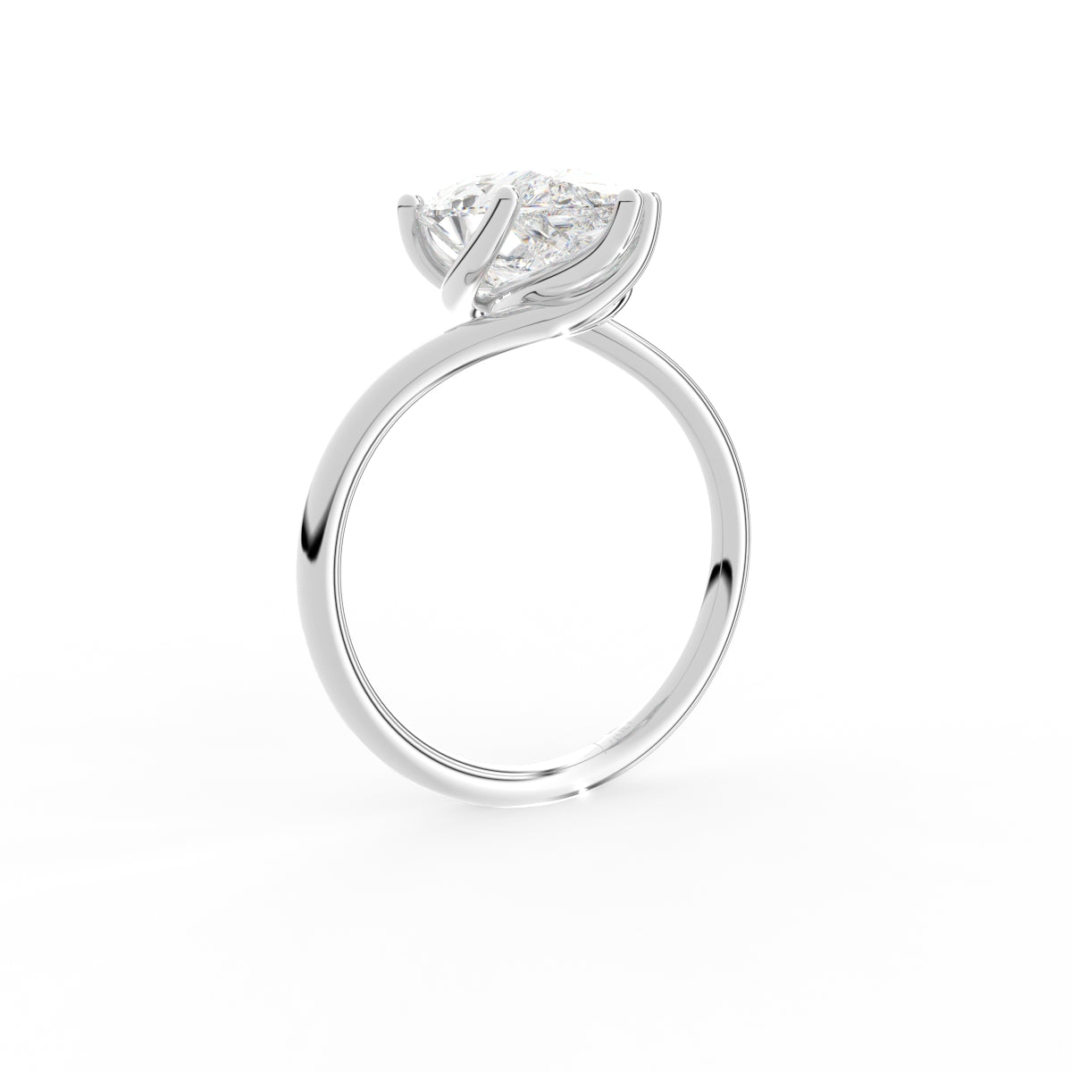 vimg:FJ6336|vimg:FJ6337|vimg:FJ6338|18K Solitaire Pear Diamond Ring — 3D VIEW