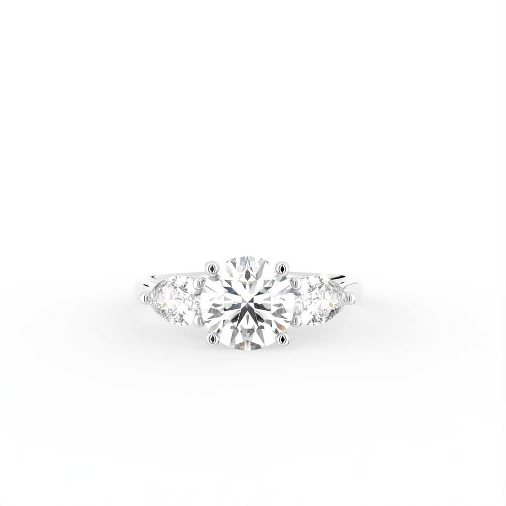 18K Trilogy Diamond Ring — TOP