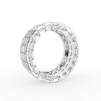 18K White Gold Baguette Diamond Ring — 3D VIEW