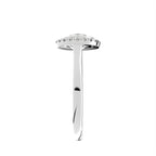 18K Halo Round Diamond Ring — SIDE