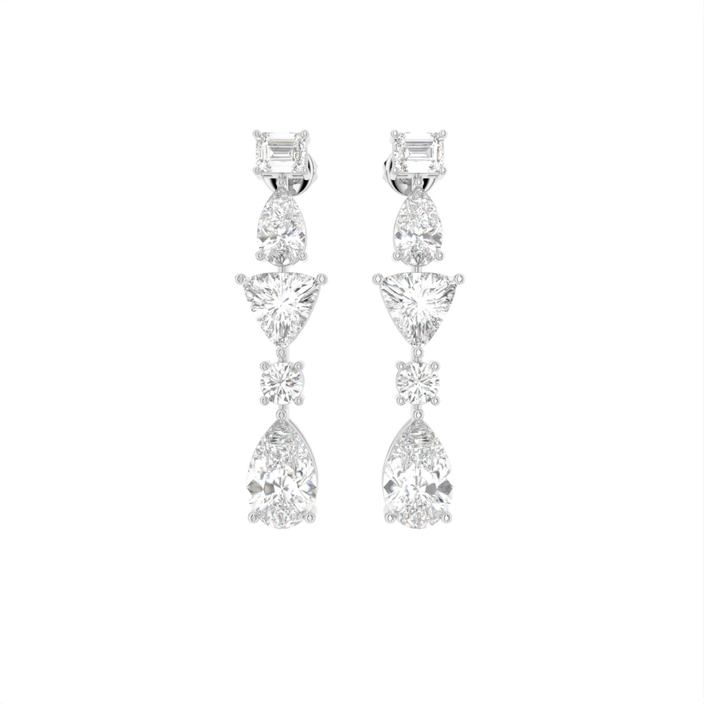 18K Diamond Drop Earrings — TOP