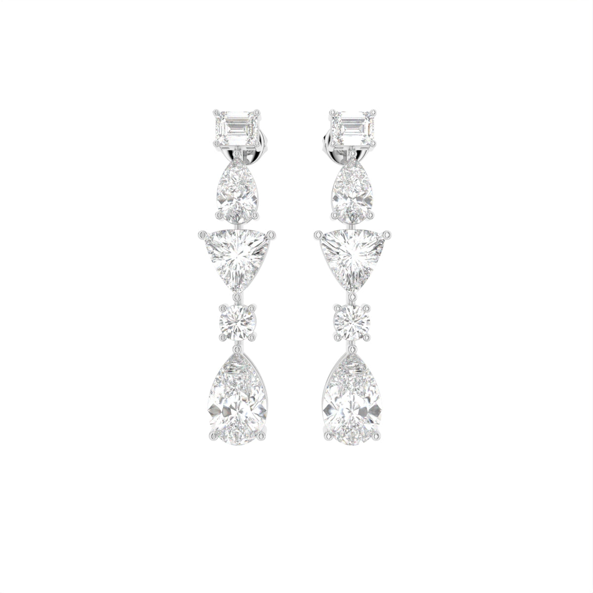 18K Diamond Drop Earrings — TOP