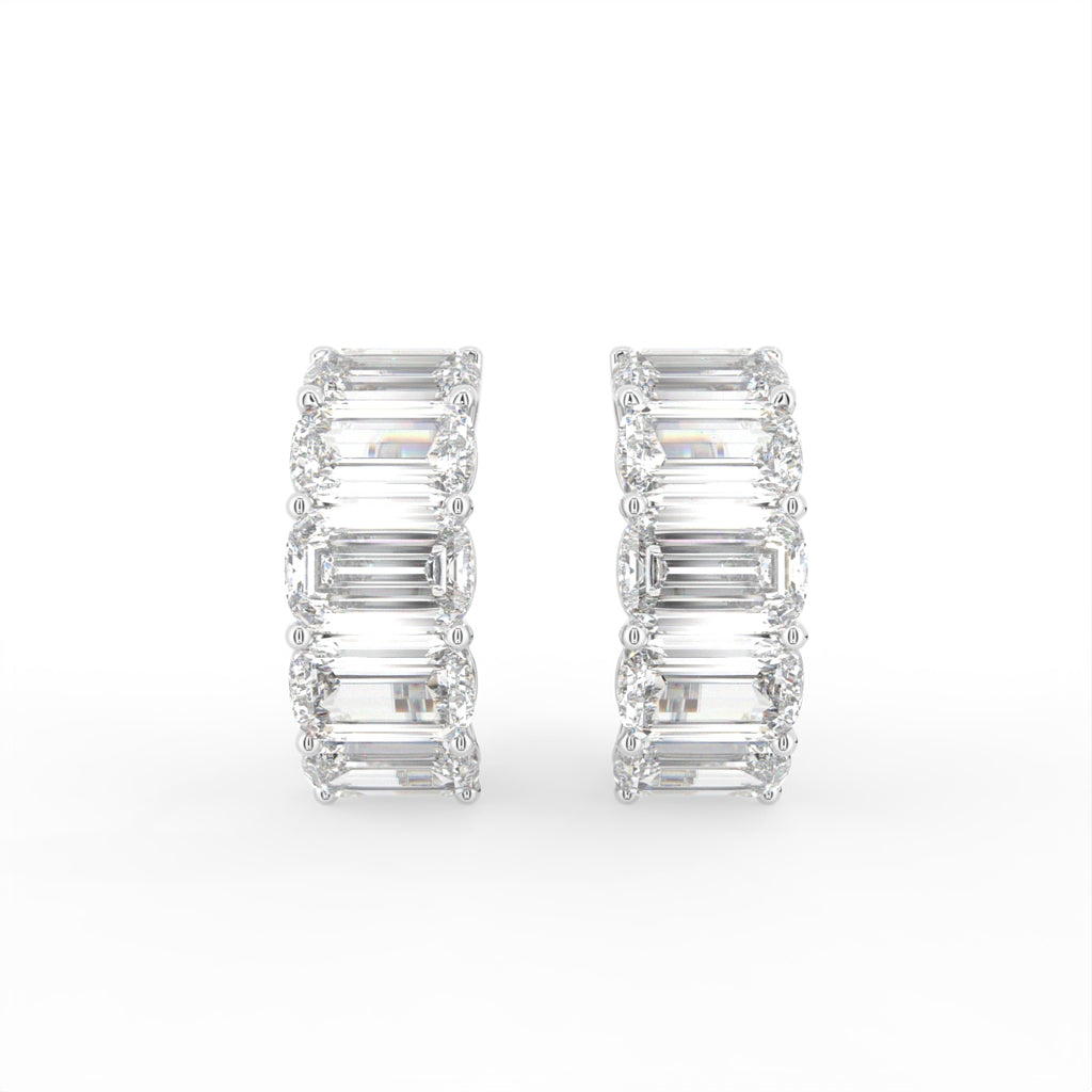 18K Ashoka Diamond Piercing Earrings — TOP