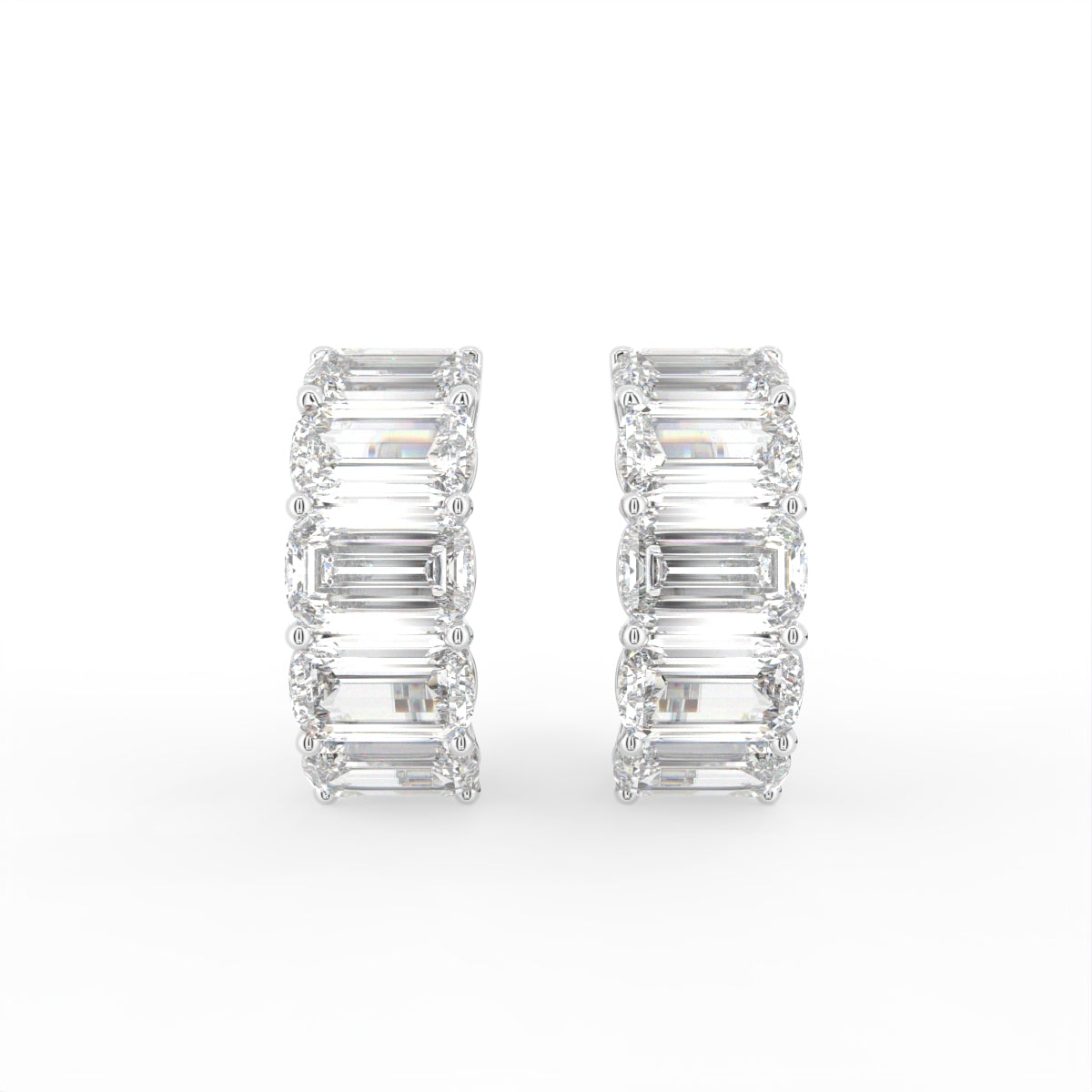 18K Ashoka Diamond Piercing Earrings — TOP