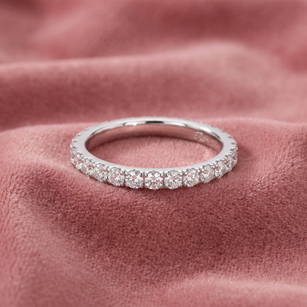 18K Eternity Diamond Ring — AI cloth, in-house