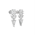 18K Diamond Drop Earrings — 3D VIEW