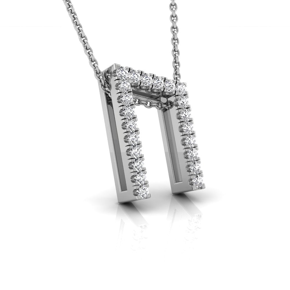 vimg:FJ2944|vimg:FJ1795|18K White Gold Uruz Viking Round Diamond Pendant — RIGHT