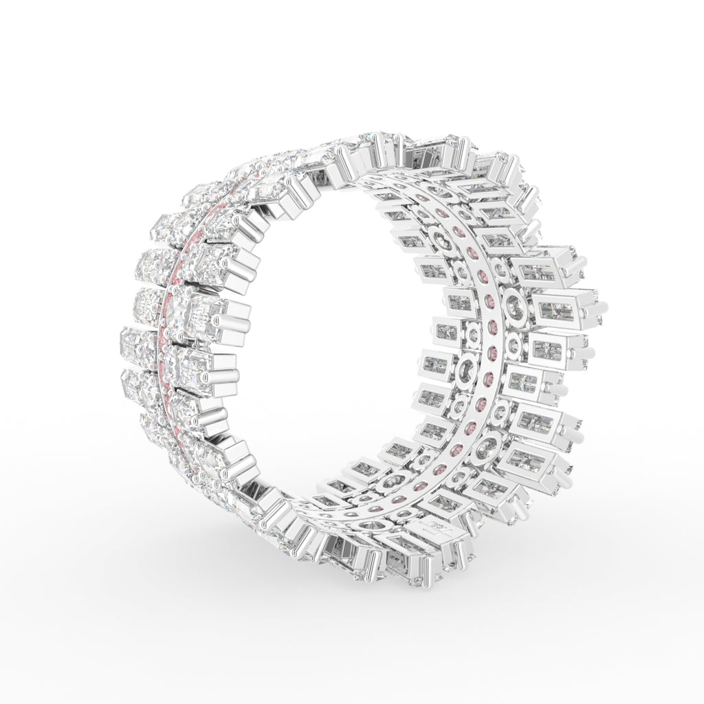 vimg:Z00007(PINK)|18K Bespoke Yellow Diamond Baguette Ring — 3D VIEW